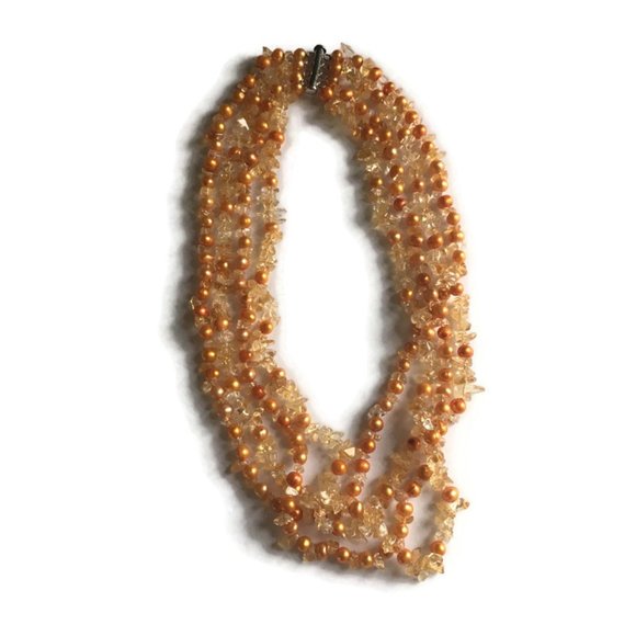 Ross Simons Twisted 6-6.5mm Gold Pearl Necklace - Picture 2 of 11